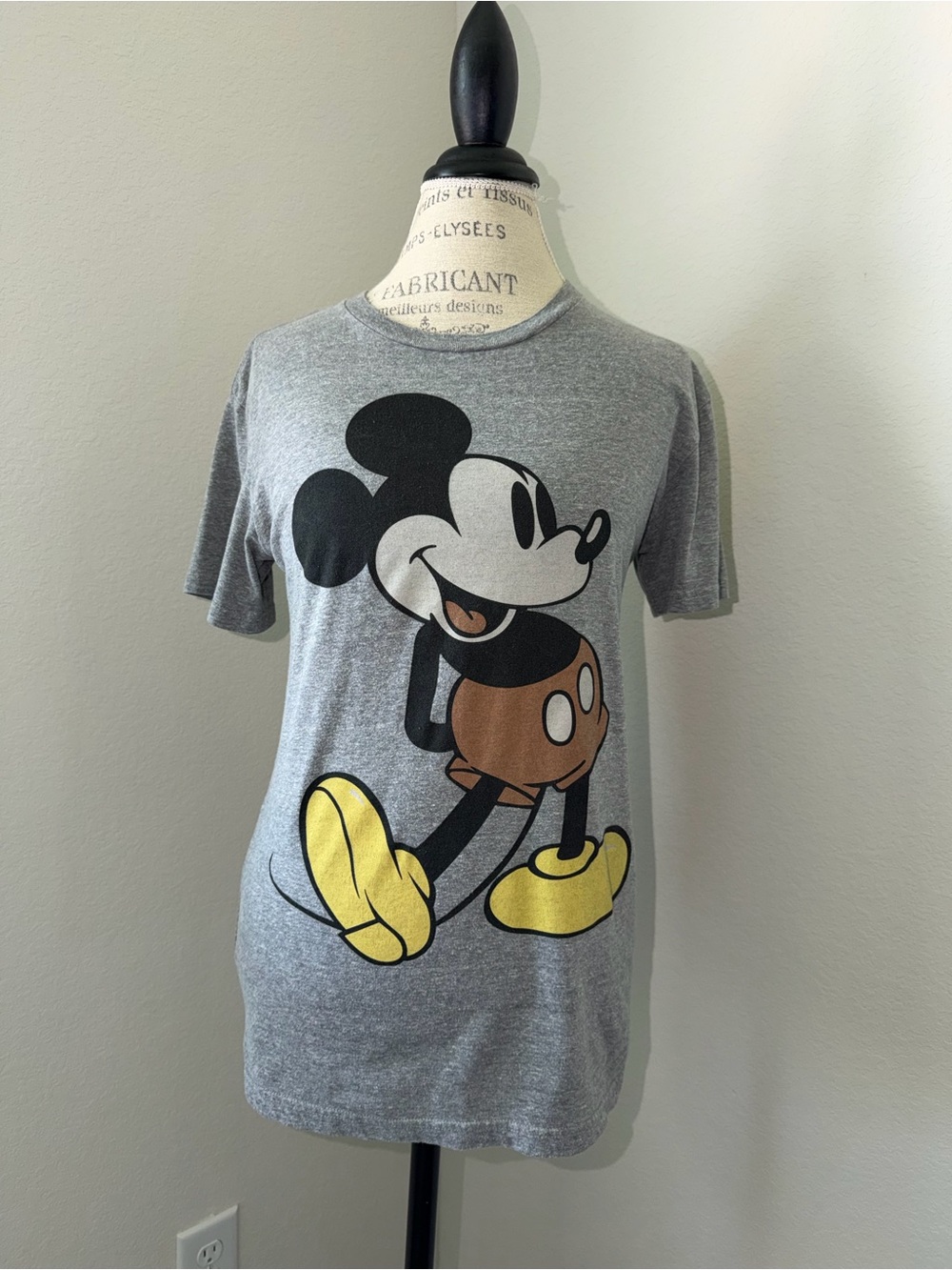 Disney Gray Mickey Mouse Short Sleeve Tee
